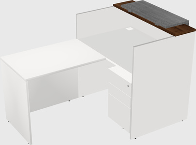 L-shaped modular reception