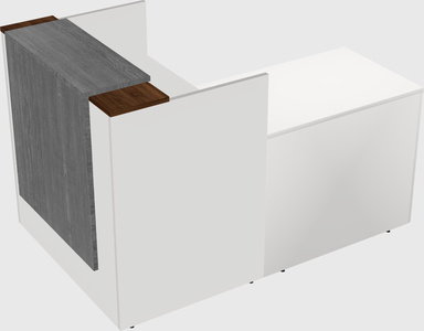 L-shaped modular reception