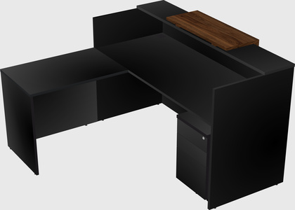 L-shaped modular reception