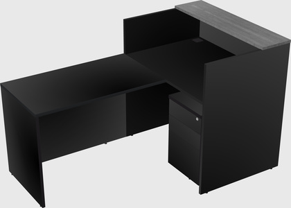 L-shaped modular reception