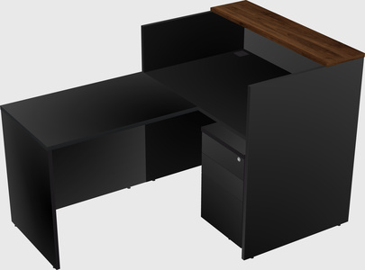 L-shaped modular reception