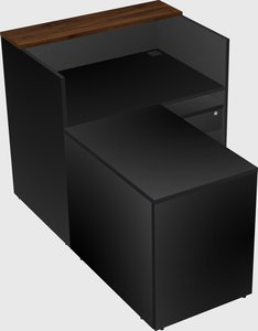 L-shaped modular reception