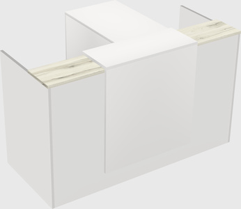 L-shaped modular reception