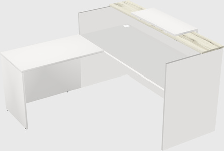 L-shaped modular reception