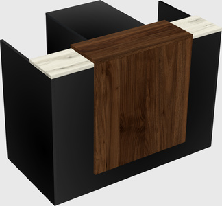 L-shaped modular reception