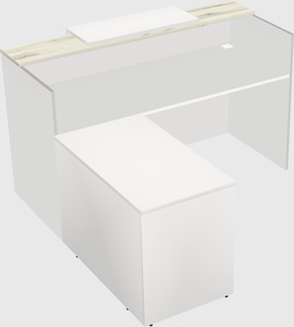 L-shaped modular reception
