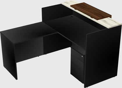 L-shaped modular reception