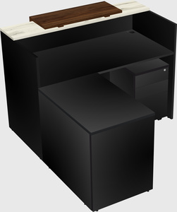 L-shaped modular reception