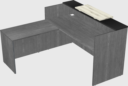 L-shaped modular reception