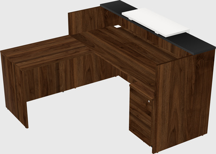 L-shaped modular reception