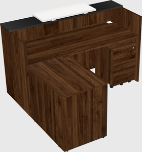 L-shaped modular reception