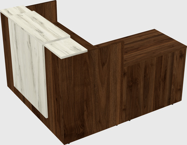 L-shaped modular reception