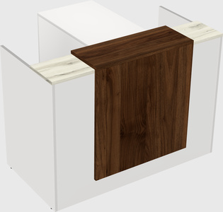 L-shaped modular reception