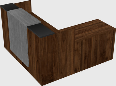 L-shaped modular reception