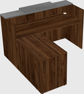 L-shaped modular reception