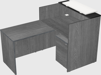 L-shaped modular reception