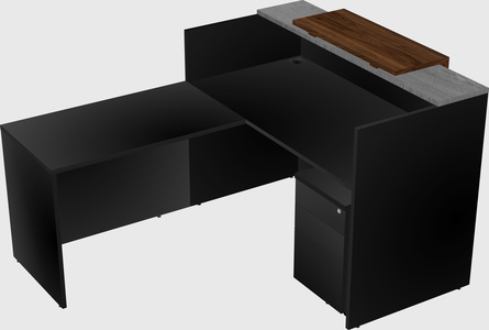 L-shaped modular reception