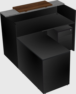 L-shaped modular reception