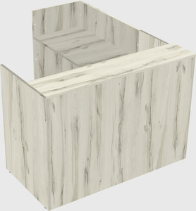 L-shaped modular reception