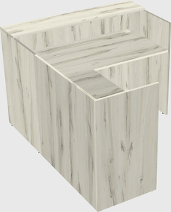 L-shaped modular reception