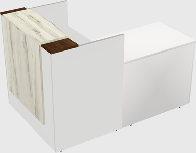 L-shaped modular reception