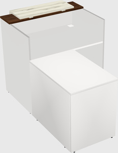 L-shaped modular reception