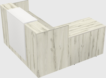 L-shaped modular reception