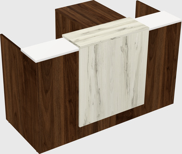 L-shaped modular reception