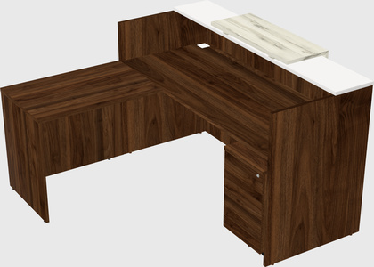 L-shaped modular reception