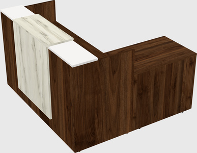 L-shaped modular reception