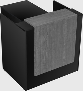 L-shaped modular reception