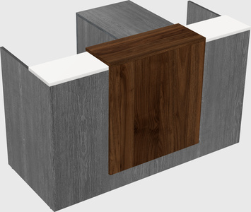 L-shaped modular reception