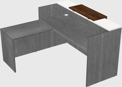 L-shaped modular reception