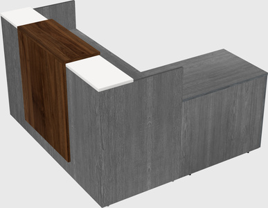 L-shaped modular reception