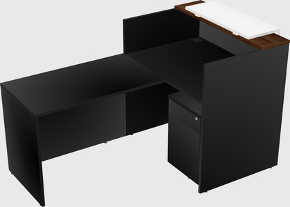 L-shaped modular reception