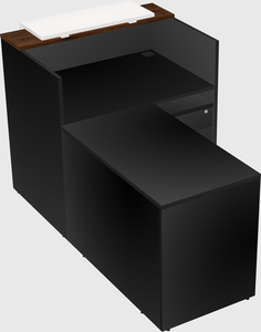 L-shaped modular reception