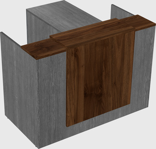 L-shaped modular reception