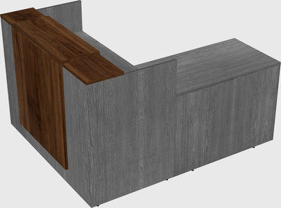 L-shaped modular reception