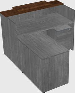 L-shaped modular reception