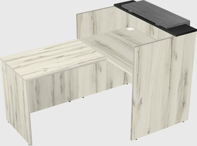 L-shaped modular reception