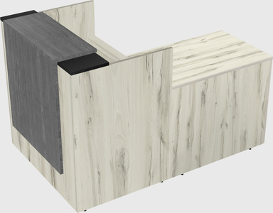 L-shaped modular reception