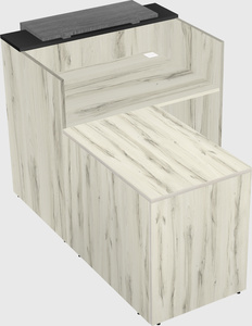 L-shaped modular reception
