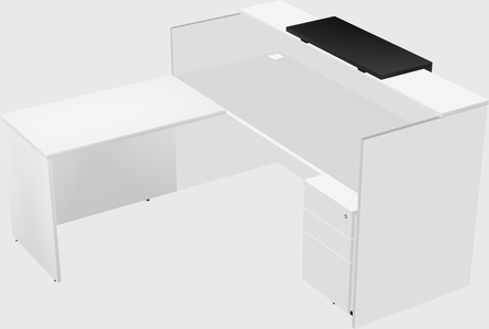 L-shaped modular reception