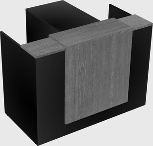 L-shaped modular reception