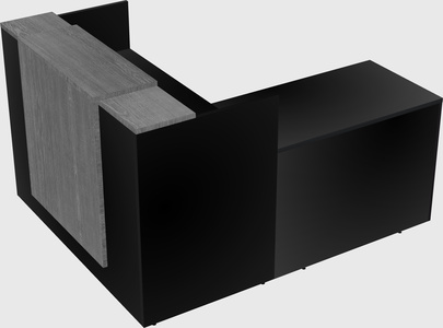 L-shaped modular reception