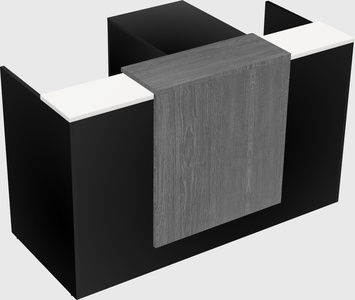 L-shaped modular reception