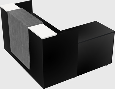 L-shaped modular reception