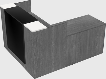 L-shaped modular reception
