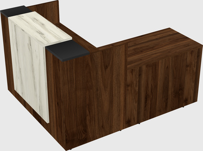 L-shaped modular reception