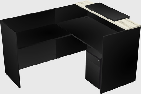 L-shaped modular reception